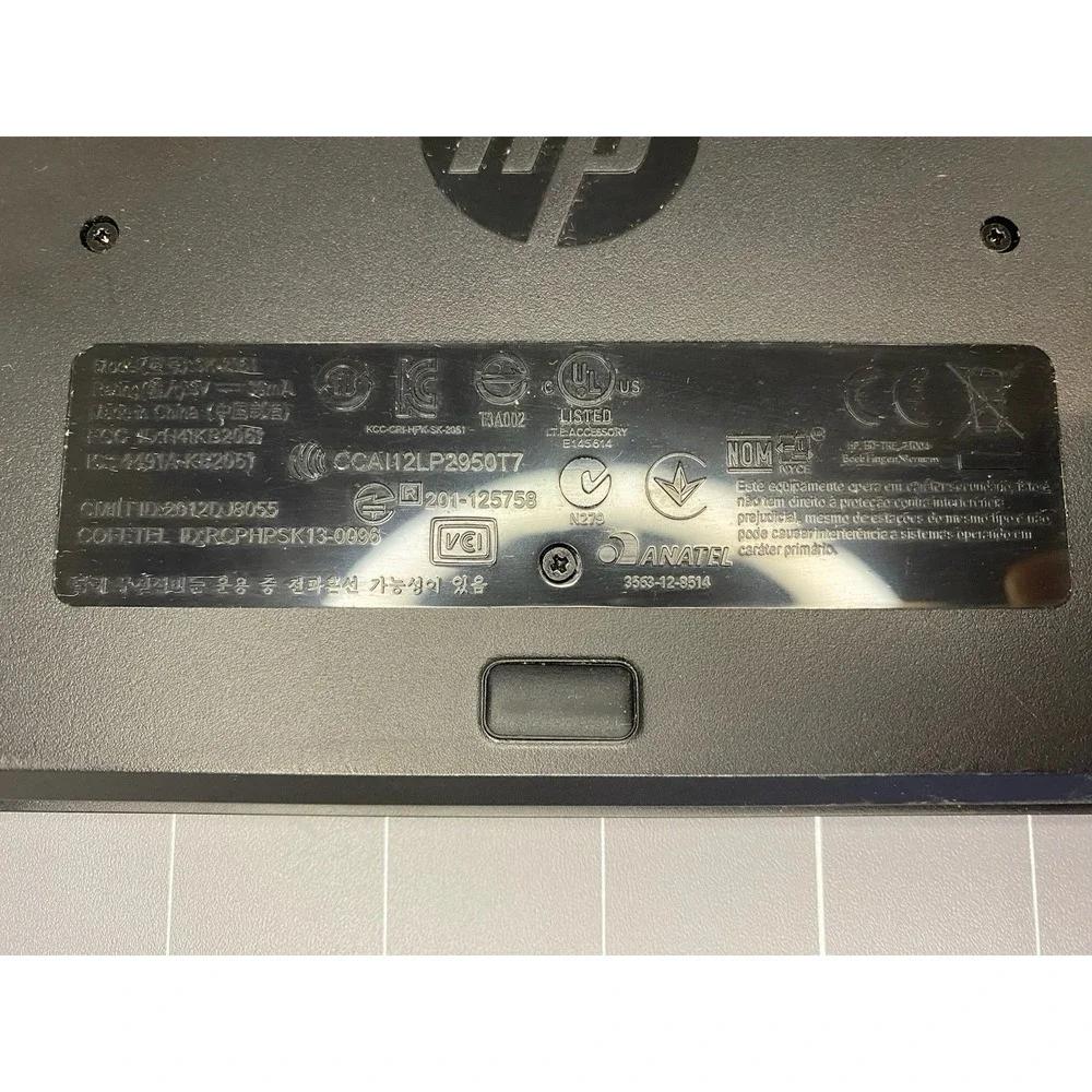 Hewlett Packard HP SK-2061 Wireless Keyboard Black Slim -No Receiver- Parts Only